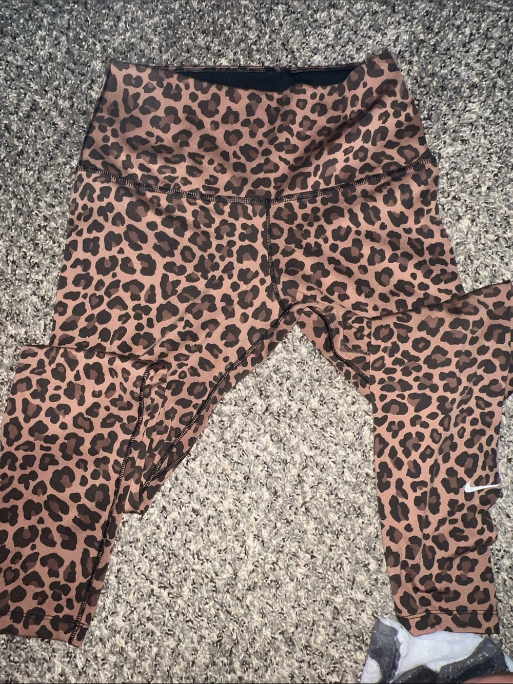 Nike Brown Leopard Print High-Rise Leggings